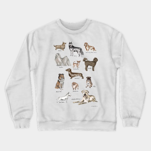 Furry Friends | Dog lovers Crewneck Sweatshirt by TheLazyPainter